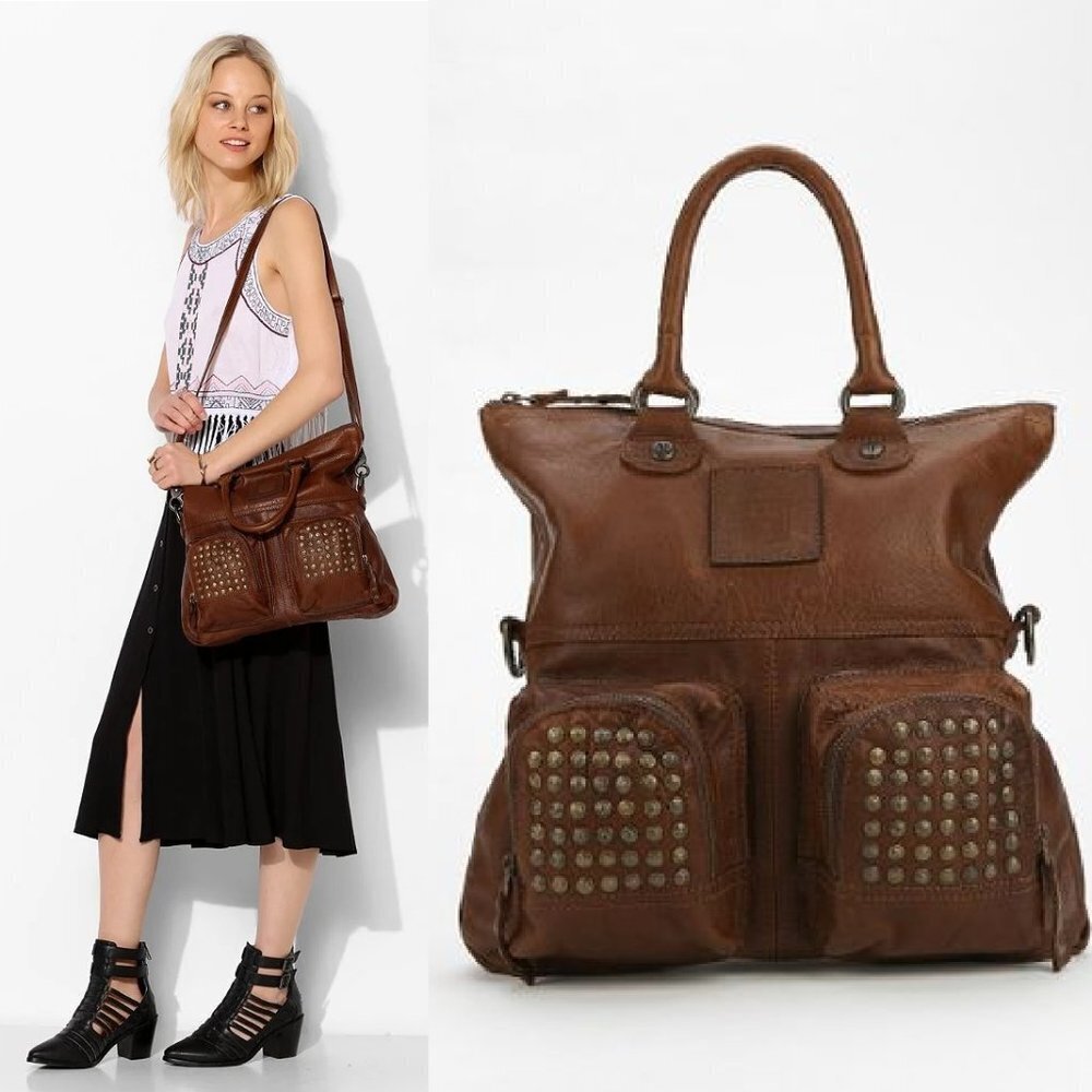 Frye Brooke Fold Over Studded Crossbody Bag